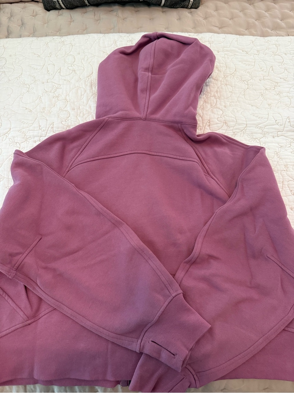 EUC Lululemon Scuba Full-Zip Hoodie M/L Velvet Dust - Picture 3 of 3